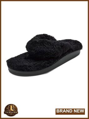 Women's Fuzzy Shearling Slipper Sandals Soft Fluffy Open Toe Slide